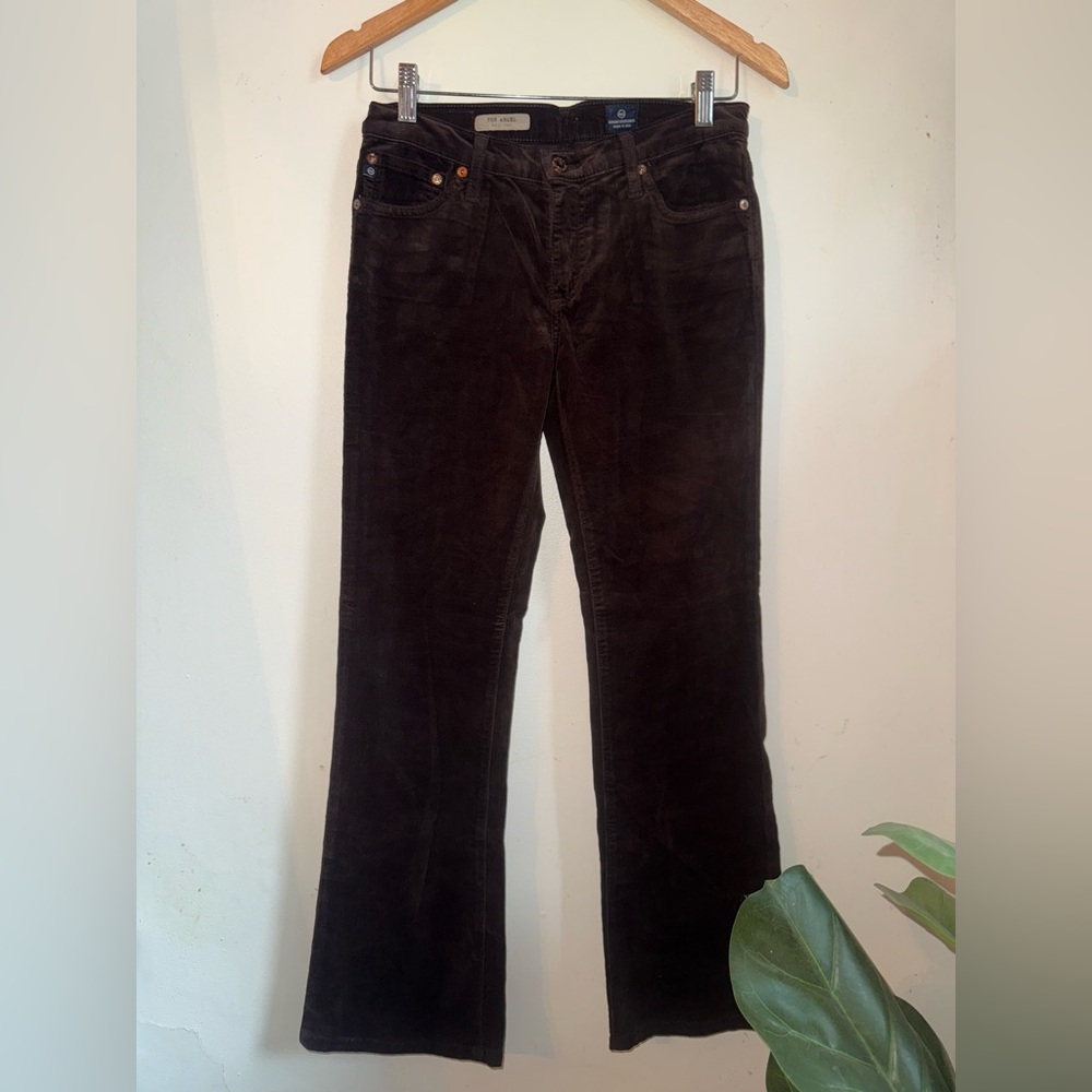 Ag Adriano Goldschmied The Angel Dark Brown Corduroy Pants Size 27 R